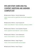 ISYE 6501 STUDY GUIDE 2026 FULL&NewLine;CONTENT QUESTIONS AND ANSWERS&NewLine;COMPLETE SET&NewLine;