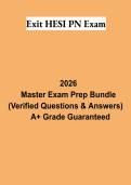 xit HESI PN Exam 2026 &vert; Comprehensive Study Guide&comma; Practice Questions&comma; Review Notes & Exam Prep PDF