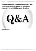 Accuplacer Reading Comprehension Exam &vert; With 100&percnt; Correct Answers graded A&plus; Guaranteed Success&excl;&excl; Newest 2026 Complete Questions&NewLine;&NewLine;&NewLine;