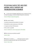 ITE 152 EXAM 2 MOCK TEST AND STUDY&NewLine;MATERIAL WITH IT SUPPORT AND&NewLine;TROUBLESHOOTING SCENARIOS&NewLine;