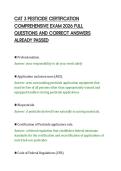 CAT 3 PESTICIDE CERTIFICATION COMPREHENSIVE EXAM 2026 FULL QUESTIONS AND CORRECT ANSWERS ALREADY PASSED&period;pdf&NewLine;&NewLine;