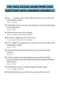 ITEC 4023 ACTUAL EXAM PAPER 2026&NewLine;QUESTIONS WITH ANSWERS GRADED A&plus;