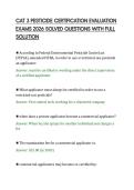 CAT 3 PESTICIDE CERTIFICATION EVALUATION EXAMS 2026 SOLVED QUESTIONS WITH FULL SOLUTION&period;pdf&NewLine;&NewLine;