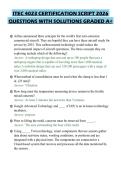 ITEC 4023 CERTIFICATION SCRIPT 2026&NewLine;QUESTIONS WITH SOLUTIONS GRADED A&plus;