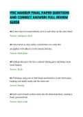 &NewLine;ITEC MAKEUP FINAL PAPER QUESTIONS&NewLine;AND CORRECT ANSWERS FULL REVIEW&NewLine;GUIDE