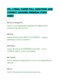 ITIL 4 FINAL PAPER FULL QUESTIONS AND&NewLine;CORRECT ANSWERS PREMIUM STUDY&NewLine;SHEET&NewLine;