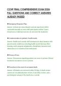 CCHP FINAL COMPREHENSIVE EXAM 2026 FULL QUESTIONS AND CORRECT ANSWERS ALREADY PASSED&period;pdf&NewLine;&NewLine;
