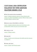 CCHT EXAM 2 2026 CERTIFICATION EVALUATION TEST PAPER QUESTIONS SOLUTIONS GRADED A PLUS&period;pdf&NewLine;&NewLine;