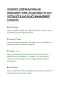 ITS DEVICE CONFIGURATION AND&NewLine;MANAGEMENT III FULL REVISION NOTES WITH&NewLine;SYSTEM SETUP AND DEVICE MANAGEMENT&NewLine;CONCEPTS