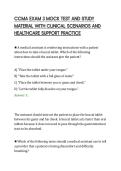 CCMA EXAM 3 MOCK TEST AND STUDY MATERIAL WITH CLINICAL SCENARIOS AND HEALTHCARE SUPPORT PRACTICE&period;pdf&NewLine;&NewLine;