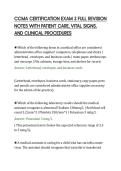 CCMA CERTIFICATION EXAM 3 FULL REVISION NOTES WITH PATIENT CARE&period;pdf&NewLine;&NewLine;
