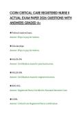 CCRN CRITICAL CARE REGISTERED NURSE II ACTUAL EXAM PAPER 2026 QUESTIONS WITH ANSWERS GRADED A&period;pdf&NewLine;&NewLine;