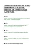 CCRN CRITICAL CARE REGISTERED NURSE II COMPREHENSIVE EXAM 2026 FULL QUESTIONS AND CORRECT ANSWERS ALREADY PASSED&period;pdf&NewLine;&NewLine;