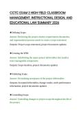 CCTC EXAM 2 HIGH