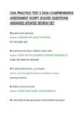 CDA PRACTICE TEST 2 2026 COMPREHENSIVE ASSESSMENT SCRIPT SOLVED QUESTIONS ANSWERS UPDATED REVIEW SET&period;pdf&NewLine;&NewLine;