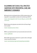 JB LEARNING EMT EXAM 2 FULL PRACTICE&NewLine;QUESTIONS WITH PREHOSPITAL CARE AND&NewLine;EMERGENCY SCENARIOS&NewLine;