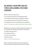 JBL MODULE 3 EXAM PREP 2026 KEY&NewLine;TOPICS AND LEARNING OUTCOMES&NewLine;OVERVIEW