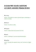 JD EXAM PREP SOLVED QUESTIONS&NewLine;ACCURATE ANSWERS PREMIUM REVIEW