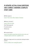 JD UPDATED ACTUAL EXAM QUESTIONS&NewLine;AND CORRECT ANSWERS COMPLETE&NewLine;STUDY GUIDE&NewLine;