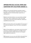 JEPPESEN PRE-SOLO ACTUAL PAPER 2026&NewLine;QUESTIONS WITH SOLUTIONS GRADED A&plus;&NewLine;