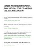 JEPPESEN PRIVATE PILOT STAGE ACTUAL&NewLine;EXAM PAPER 2026 COMPLETE QUESTIONS&NewLine;AND SOLUTIONS GRADED A&plus;&NewLine;