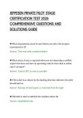 JEPPESEN PRIVATE PILOT STAGE&NewLine;CERTIFICATION TEST 2026&NewLine;COMPREHENSIVE QUESTIONS AND&NewLine;SOLUTIONS GUIDE&NewLine;