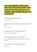 CDFA MEASUREMENT VERIFICATION PRACTICE CONCLUDING REVIEW SHEET PRACTICE SOLUTION BUNDLED FULLY VERIFIED ONE HUNDRED PERCENT PASS GUARANTEED&period;pdf&NewLine;&NewLine;