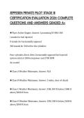 JEPPESEN PRIVATE PILOT STAGE III&NewLine;CERTIFICATION EVALUATION 2026 COMPLETE&NewLine;QUESTIONS AND ANSWERS GRADED A&plus;