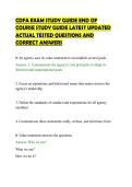 CDFA EXAM STUDY GUIDE END OF COURSE STUDY GUIDE LATEST UPDATED ACTUAL TESTED QUESTIONS AND CORRECT ANSWERS&period;pdf&NewLine;&NewLine;