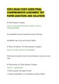 CDFA EXAM STUDY GUIDE FINAL COMPREHENSIVE ASSESSMENT TEST PAPER QUESTIONS AND SOLUTIONS&period;pdf&NewLine;&NewLine;