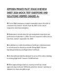 JEPPESEN PRIVATE PILOT STAGE III REVIEW&NewLine;SHEET 2026 MOCK TEST QUESTIONS AND&NewLine;SOLUTIONS VERIFIED GRADED A&plus;