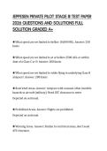 JEPPESEN PRIVATE PILOT STAGE III TEST PAPER&NewLine;2026 QUESTIONS AND SOLUTIONS FULL&NewLine;SOLUTION GRADED A&plus;