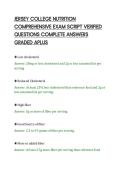 JERSEY COLLEGE NUTRITION&NewLine;COMPREHENSIVE EXAM SCRIPT VERIFIED&NewLine;QUESTIONS COMPLETE ANSWERS&NewLine;GRADED APLUS&NewLine;