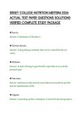 JERSEY COLLEGE NUTRITION MIDTERM 2026&NewLine;ACTUAL TEST PAPER QUESTIONS SOLUTIONS&NewLine;VERIFIED COMPLETE STUDY PACKAGE&NewLine;