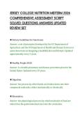 JERSEY COLLEGE NUTRITION MIDTERM 2026&NewLine;COMPREHENSIVE ASSESSMENT SCRIPT&NewLine;SOLVED QUESTIONS ANSWERS UPDATED&NewLine;REVIEW SET&NewLine;