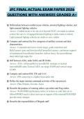 JFC FINAL ACTUAL EXAM PAPER 2026&NewLine;QUESTIONS WITH ANSWERS GRADED A&plus;