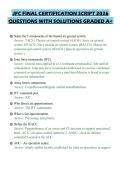 JFC FINAL CERTIFICATION SCRIPT 2026&NewLine;QUESTIONS WITH SOLUTIONS GRADED A&plus;