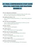 JFC FINAL COMPREHENSIVE STUDY GUIDE&NewLine;2026 FULL QUESTIONS AND SOLUTIONS&NewLine;GRADED A&plus;
