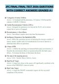JFC FINAL FINAL TEST 2026 QUESTIONS&NewLine;WITH CORRECT ANSWERS GRADED A&plus;&NewLine;