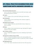 JFC FINAL PRACTICE EXAMINATION 2026&NewLine;QUESTIONS WITH ANSWERS GRADED A&plus;