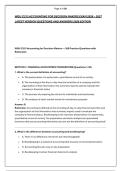 WGU C213 ACCOUNTING FOR DECISION MAKERS EXAM 2026 &ndash; 2027 &NewLine;LATEST VERSION QUESTIONS AND ANSWERS 2026 EDITION 