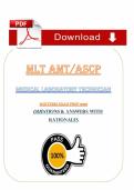 MLT AMT&sol;ASCP &lpar;PDF&rpar; &vert; 2026 MLT Exam Questions &vert; Medical Laboratory Technician &lpar;City Colleges of Chicago&rpar;