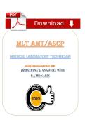 MLT AMT&sol;ASCP &lpar;PDF&rpar; &vert; 2026 MLT Exam Questions &vert; Medical Laboratory Technician &lpar;City Colleges of Chicago&rpar;