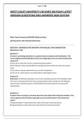 WEST COAST UNIVERSITY OB NURS 306 EXAM LATEST &NewLine;VERSION QUESTIONS AND ANSWERS 2026 EDITION