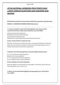 ATI RN MATERNAL NEWBORN PROCTORED EXAM &NewLine;LATEST VERSION QUESTIONS AND ANSWERS 2026 &NewLine;EDITION