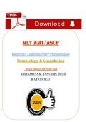 MLT Hematology & Coagulation &lpar;PDF&rpar; &vert; 2026 MLT Exam Questions &vert; ASCP &lpar;Malcolm X College&rpar;