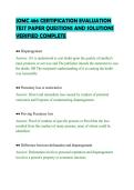 JOMC 486 CERTIFICATION EVALUATION&NewLine;TEST PAPER QUESTIONS AND SOLUTIONS&NewLine;VERIFIED COMPLETE&NewLine;