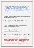 NSG 322 EXAM &sol;APPROVED NSG 322 BEHAVIORAL HEALTH NURSING FINAL EXAM 2026&sol;2027 TEST BANK PRACTICE QUESTIONS AND STUDY GUIDE COMPLETE REAL EXAM ACTUAL QUESTIONS AND CORRECT DETAILED ANSWERS WITH RATIONALES &lpar;100&percnt; CORRECT VERIFIED ANSWERS&rpar; NEWEST UPDATED VERS