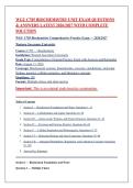 WGU C785 BIOCHEMISTRY UNIT EXAM QUESTIONS & ANSWERS LATEST 2026&sol;2027 WITH COMPLETE SOLUTION