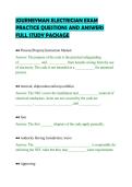 JOURNEYMAN ELECTRICIAN EXAM&NewLine;PRACTICE QUESTIONS AND ANSWERS&NewLine;FULL STUDY PACKAGE&NewLine;